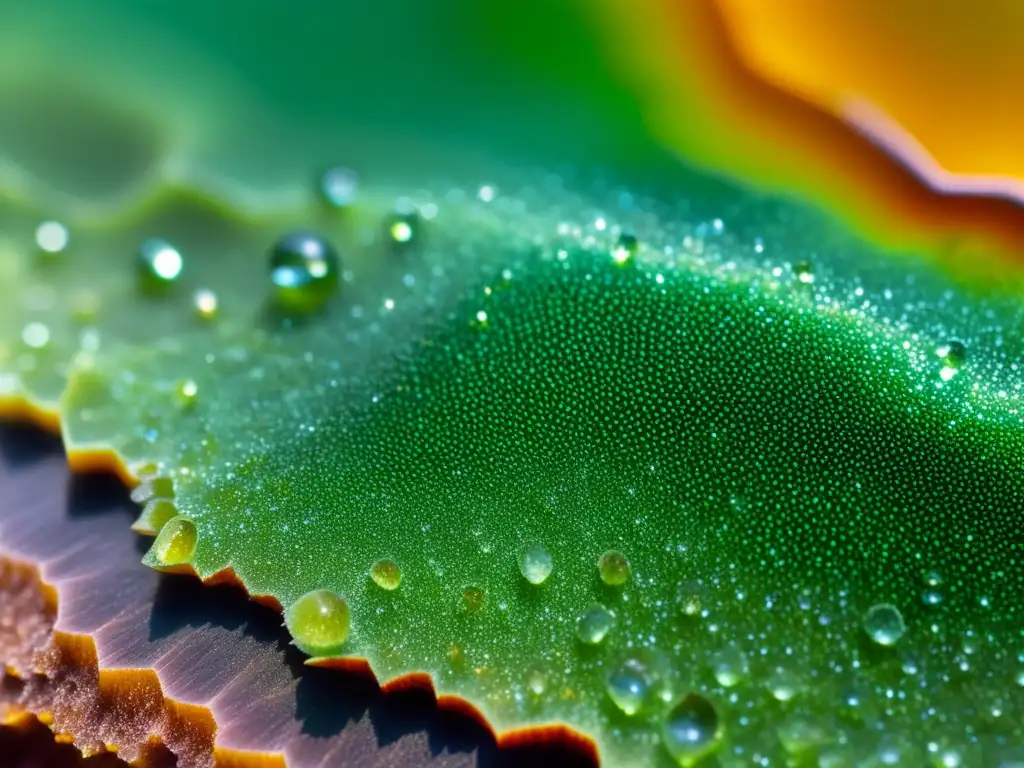 Detalle de mineral verde serpentina, silicato de la corteza terrestre, con brillantes cristales capturando la luz en una composición fascinante