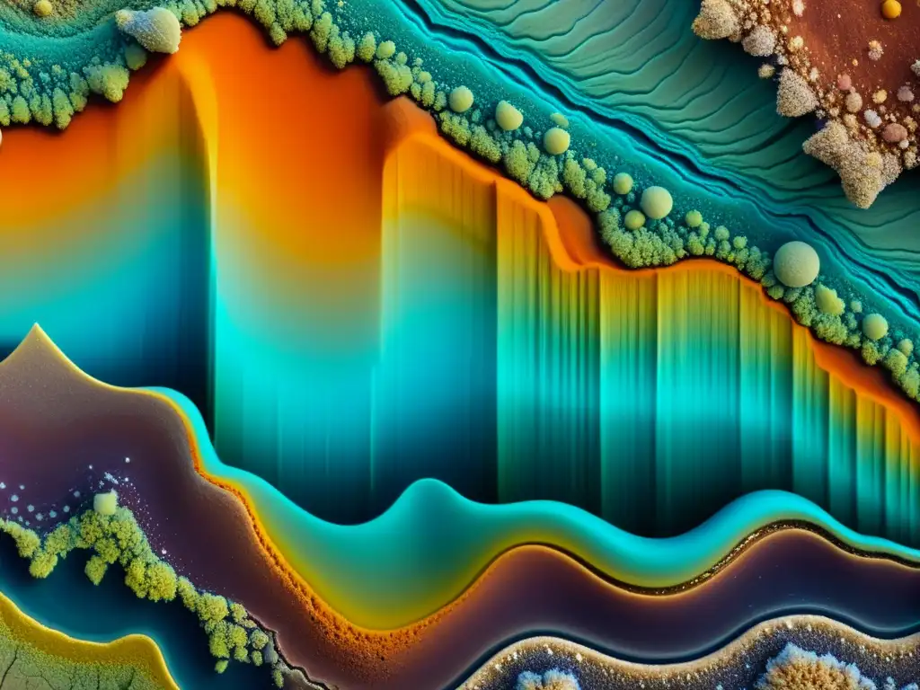Detalles cristalinos y colores revelan la compleja composición química minerales arcillosos