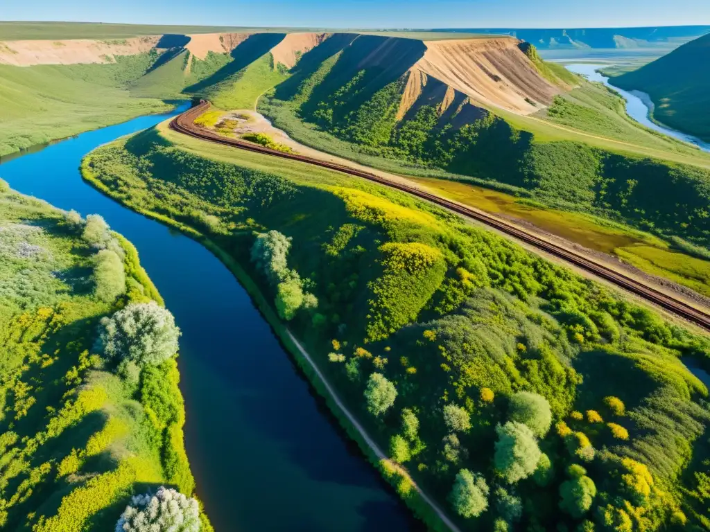 Rediseño entorno zonas mineras: Naturaleza exuberante reclama terreno minero transformado