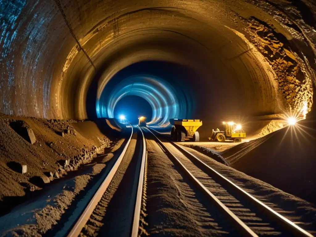 Exploración en la Premier Mine de Sudáfrica, destacando el origen de los diamantes Hope en un entorno de trabajo duro y desafiante bajo tierra