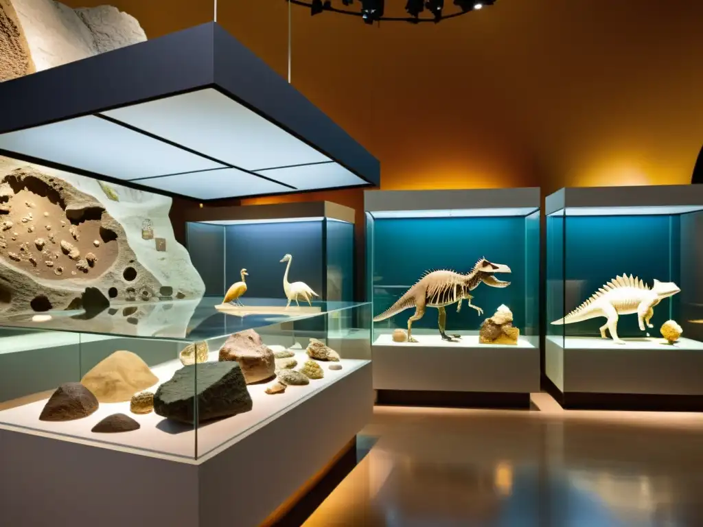 Exposición de fósiles y minerales en un montaje inmersivo, educativo y cautivador que muestra la historia de la Tierra