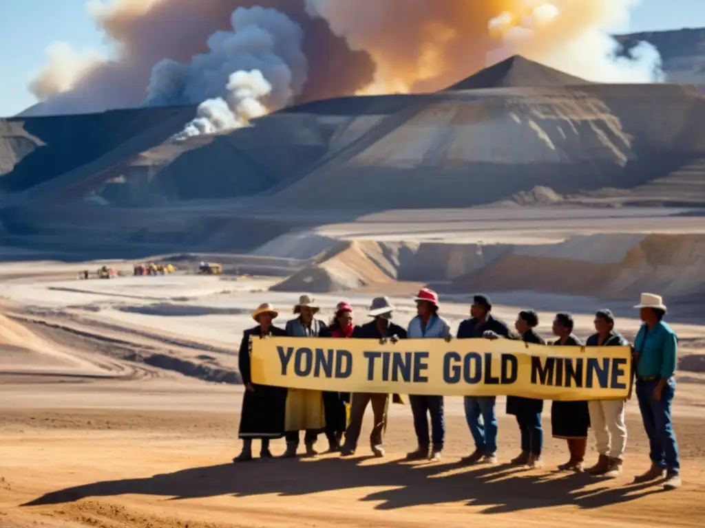 Grupo indígena protesta impacto social fiebre del oro en mina