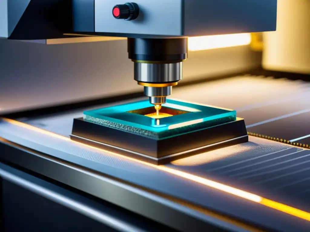 Imagen de alta tecnología en la valoración de minerales con análisis detallado y precisión científica