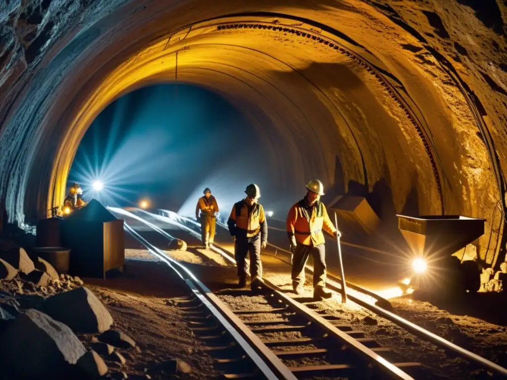 Imagen documental de una antigua mina de molibdeno, resaltando la importancia histórica y tecnológica del mineral en la industria minera