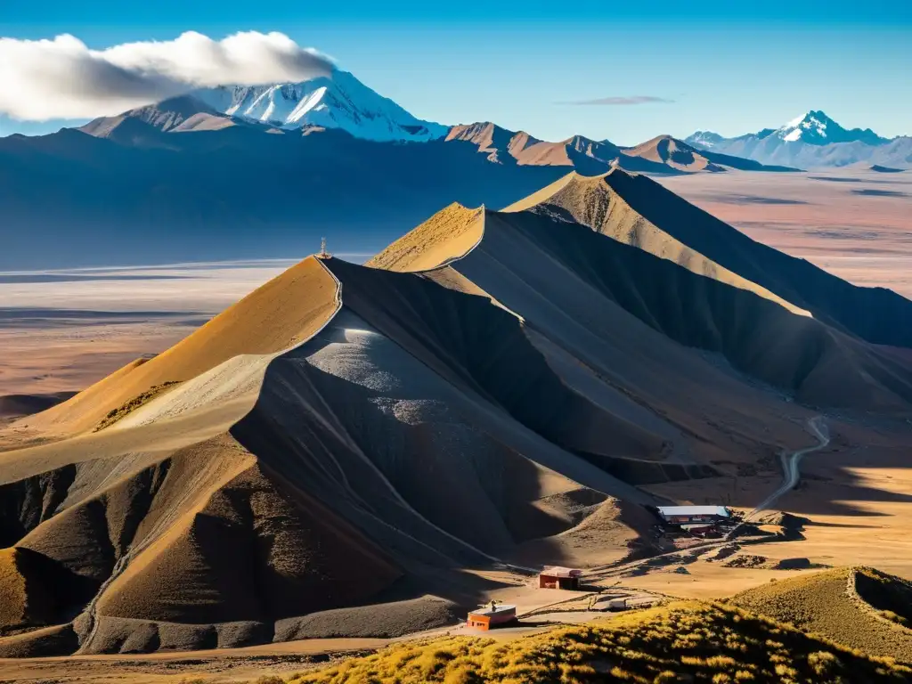 Imagen impactante del Cerro Rico en Bolivia, mostrando su belleza natural y la red de túneles mineros