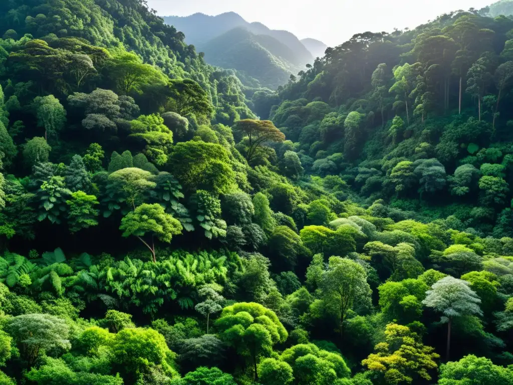 Imagen impactante de un exuberante bosque amenazado por el impacto ambiental de la minería