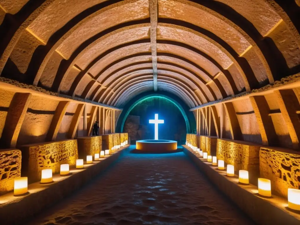 Maravillosa Catedral de Sal en Zipaquirá, Colombia Imagen impactante de la majestuosa mina de sal de Zipaquirá, Patrimonio Cultural de Colombia, con su impresionante arquitectura y belleza natural
