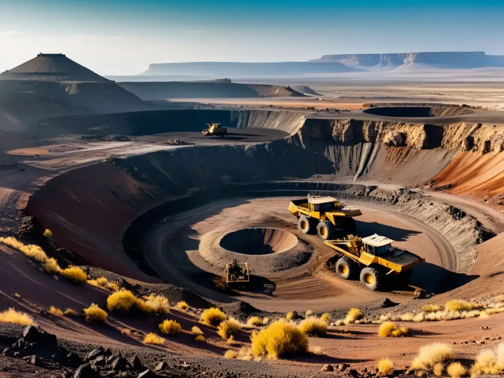 Imagen impactante de paisaje desolado por la extracción de minerales en zonas de guerra