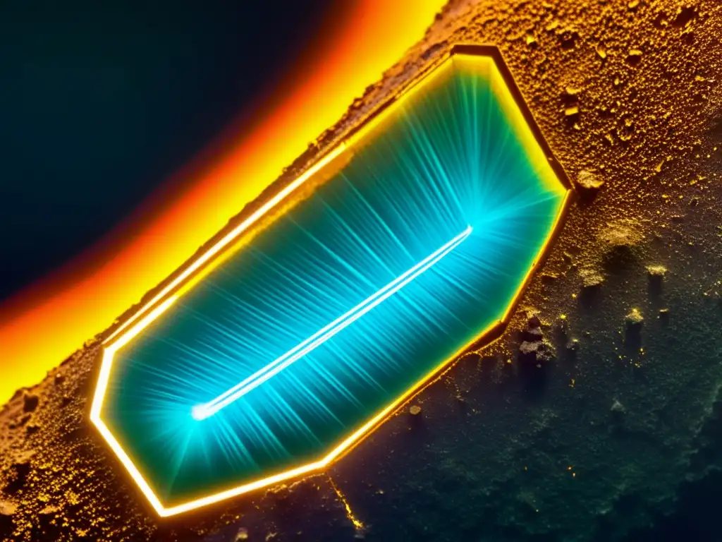 Una imagen de alta resolución muestra la 'raya' distintiva de un mineral al ser rayado en una superficie áspera