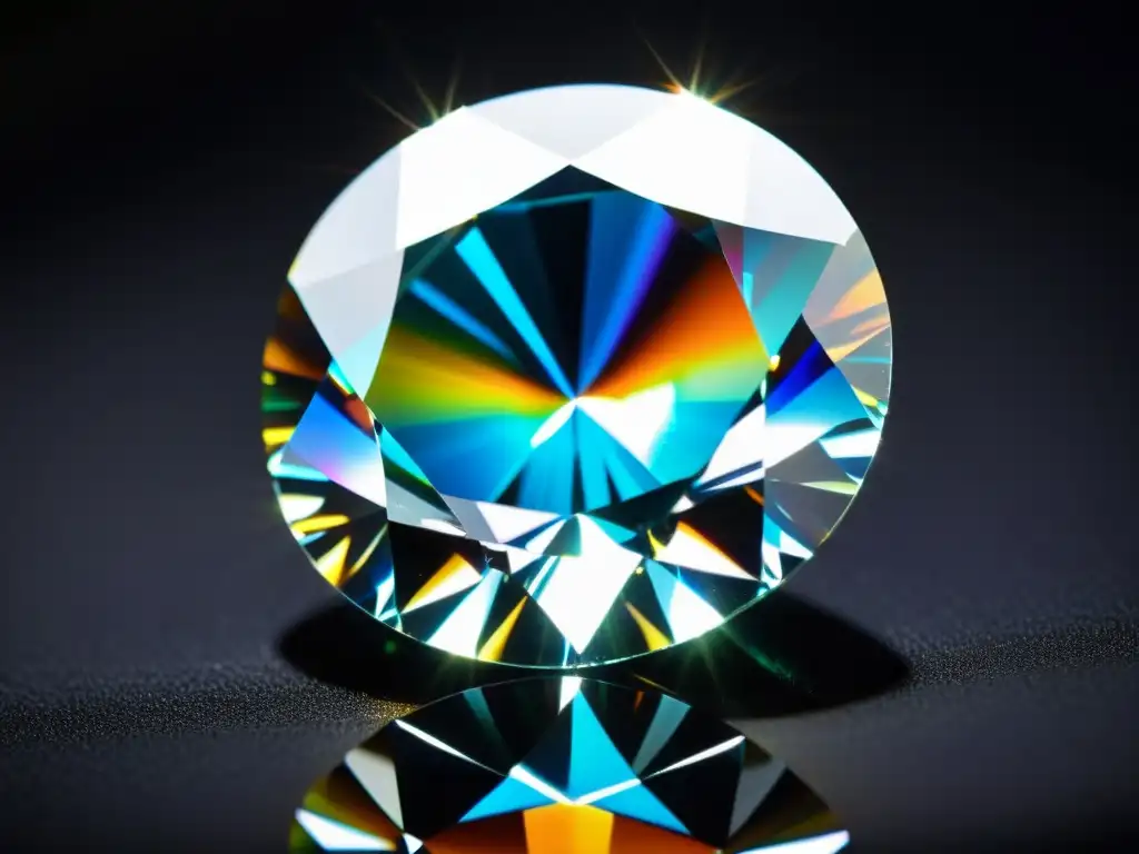 Un impresionante primer plano del Diamante Gran Estrella África, conocido como el Cullinan I, exhibiendo su exquisita claridad, color y corte, sobre un fondo de terciopelo oscuro