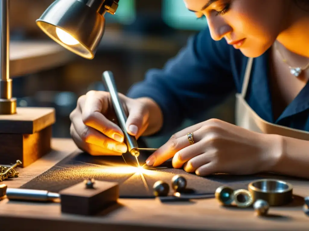 Un joyero independiente crea alianzas con influencia en su taller, mostrando su profunda conexión con el arte joyero