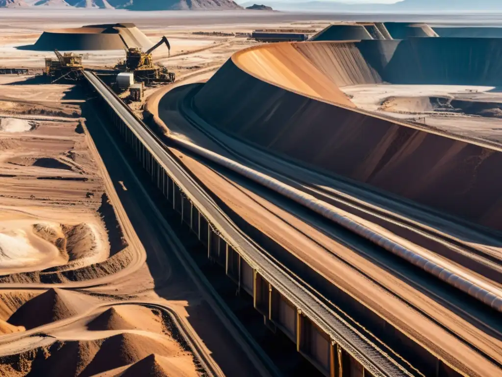 Minería de metales raros: impacto ambiental y tecnología en paisaje industrial