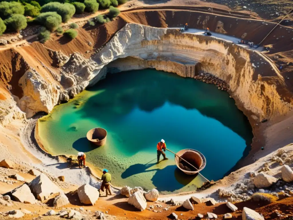 Mineros antiguos extraen mineral de las profundidades en Chipre, revelando la ardua labor en las tinajas de cobre antiguas Chipre