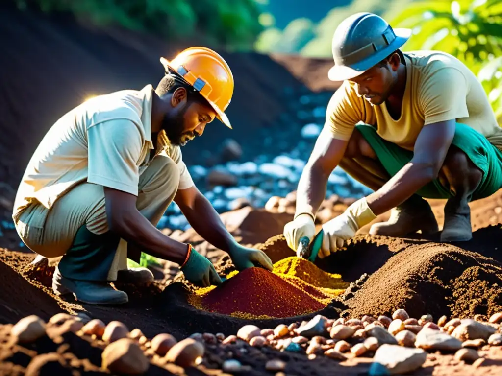 Mineros extraen gemas en forma ecológica, en armonía con la naturaleza