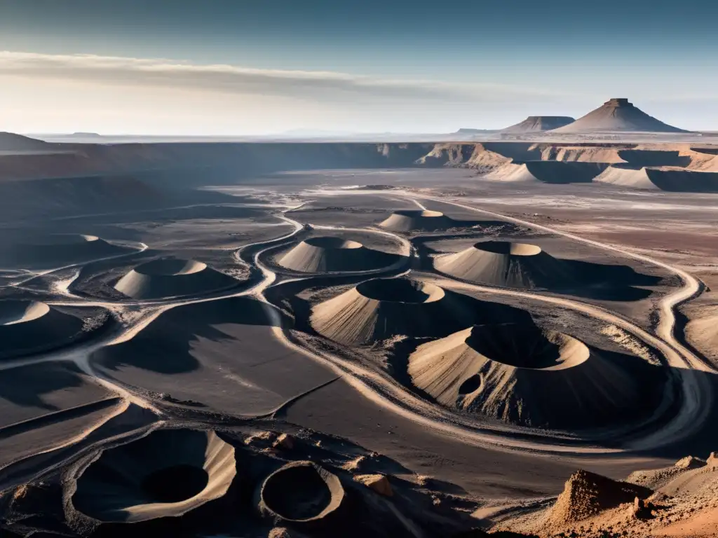 Un paisaje desolado por la actividad minera, destaca la urgencia de la ética en la inversión de minerales