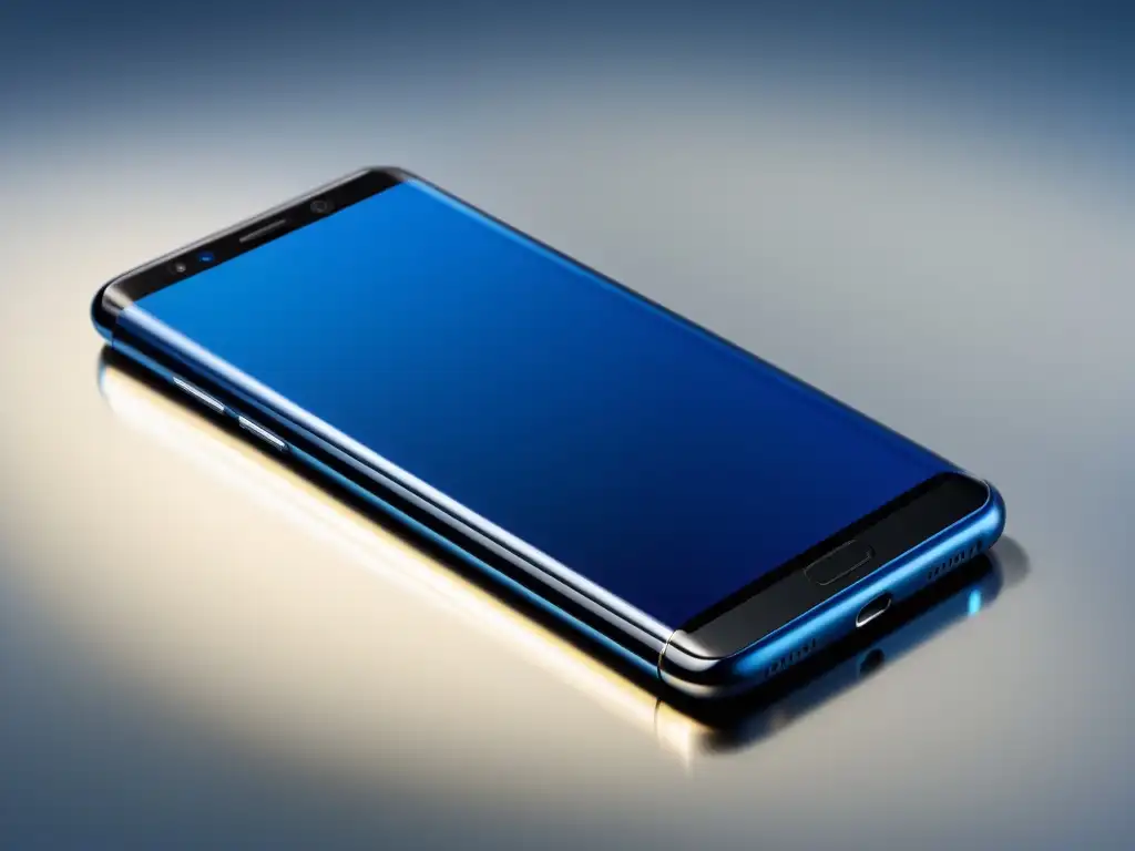Smartphone con pantalla de zafiro: sofisticación y claridad Un smartphone moderno con pantalla de zafiro, resplandeciente y elegante