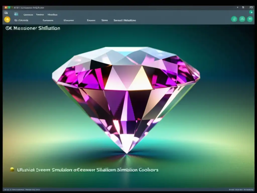 Software simulador enseñanza gemología: Pantalla 8k con simulación realista de gemas y herramientas avanzadas para educación en gemología