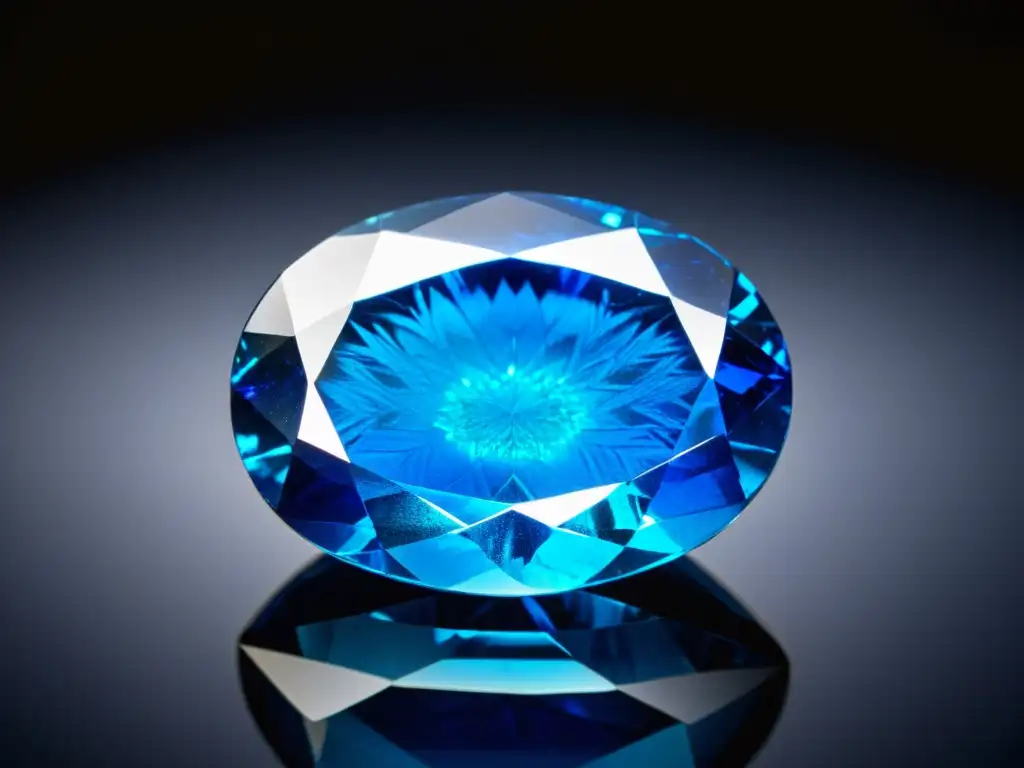Safiro del Templo de Sri Lanka: Belleza atemporal Trayectoria zafiro templo Sri Lanka: Fotografía ultradetallada del Zafiro del Templo de Sri Lanka, deslumbrante en su belleza azul profunda