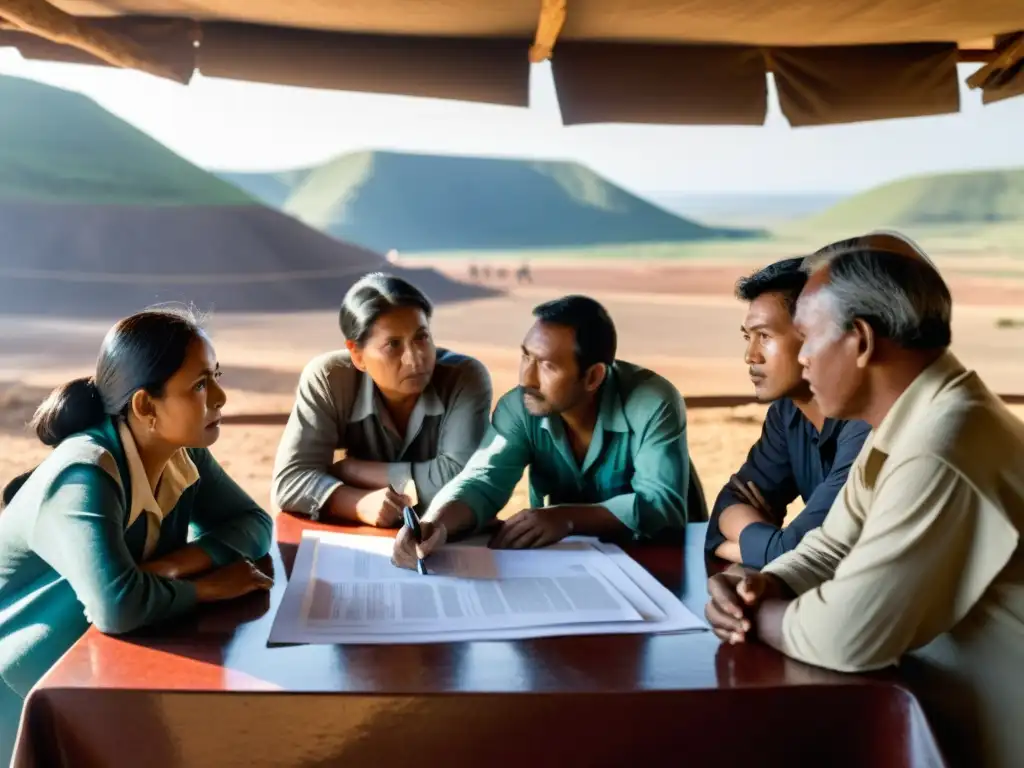 Villagers discuten impacto social minería comunidades, mientras operación minera amenaza su entorno rural