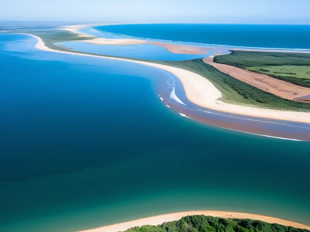 Vista panorámica de la costa de Richards Bay con el yacimiento de arenas minerales de titanio en segundo plano y las dunas naturales en primer plano